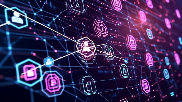 A digital asset exchange powered by blockchain technology, with visualized cryptocurrency transactions flowing between global users, highlighting the transparency and security of the system.