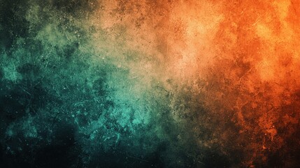 Obraz premium Ethereal Dark Background with Glowing Gradients in Beautiful Shades of Orange and Teal