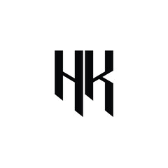 HK monogram logo design letter text name symbol monochrome logotype alphabet character simple logo