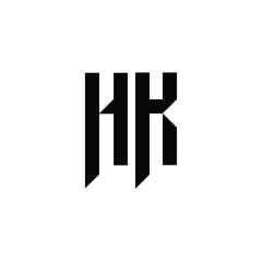 HK monogram logo design letter text name symbol monochrome logotype alphabet character simple logo