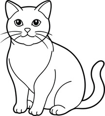 Cats line art vector design eps files