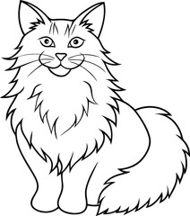 Cats line art vector design eps files