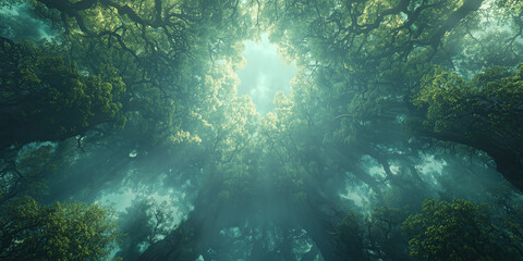 Obraz premium Nature's Contrasts: From Serene Dawn to Mystical Twilight