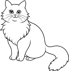 Cats line art vector design eps files