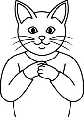 Cats line art vector design eps files
