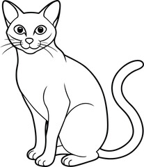 Cats line art vector design eps files