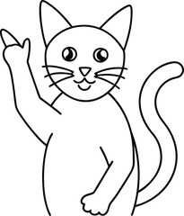 Cats line art vector design eps files