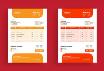 invoice design for super market 