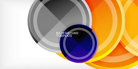 Minimal geometric abstract background. Circle triangle design