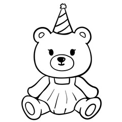 Cute bear hand drawn doodle illustration