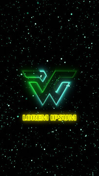 Warp Speed Glowing Lights Vertical Logo Reveal MOGRT 29