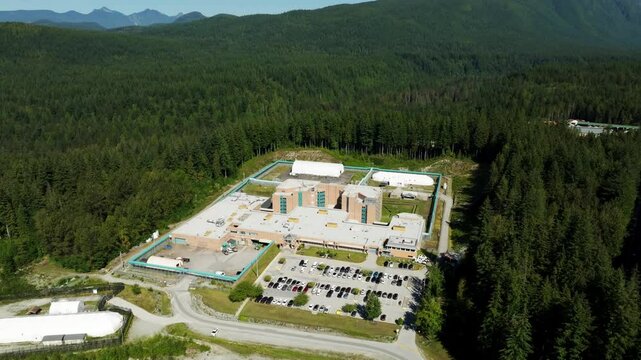 Aerial View of Fraser Regional Correctional Centre In Maple Ridge, British Columbia, Canada.