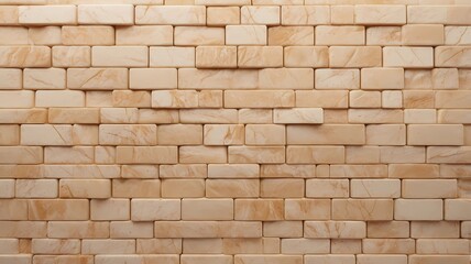 Obraz premium Marble brick stone tile wall texture background in light beige yellow cream color