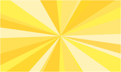 派手なアメコミ風の集中線サンバースト背景素材 イエロー 黄色