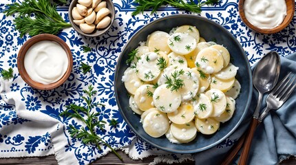 Sholg’om Salat – Creamy Turnip Salad with Garlic and Dill (Turkmenistan Cuisine)