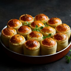A Flavorful Feast: A Variety of Savory Pastries..A Gourmet Treat: Savory Pastries, Elevated
