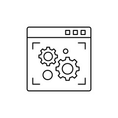
Settings Outline Gear icon to illustrate browser settings.