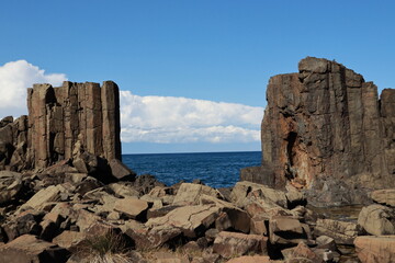 rocks and sea