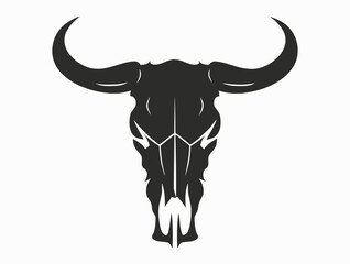 Cow Skull silhouette vector illustration