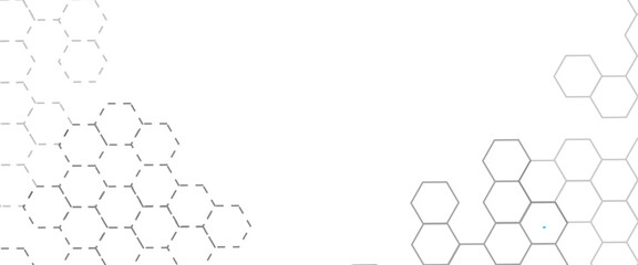 Vector white technology hexagon background. Geometric hexagon.