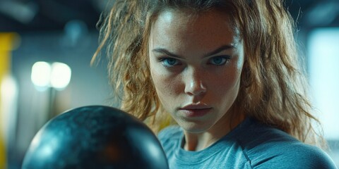 Naklejka premium Fitness Focus: A Powerful Boxing Workout