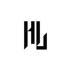 HL monogram logo design letter text name symbol monochrome logotype alphabet character simple logo