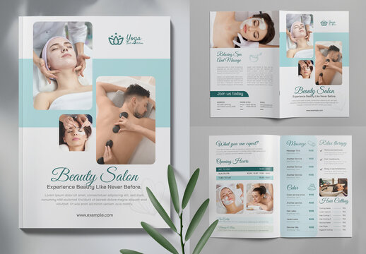 Luxury Spa Salon Bifold Brochure Template