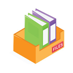 A vectors of files in modern style, trendy flat icon of binders