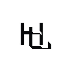 HL monogram logo design letter text name symbol monochrome logotype alphabet character simple logo