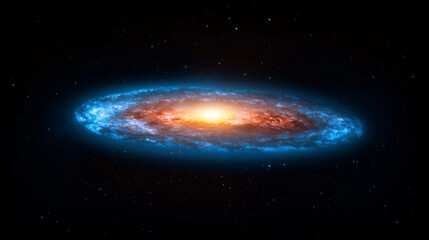 Obraz premium Stunning cosmic eventspiral galaxy formation outer space digital art dark environment wide angle astronomical concepts