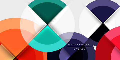 Techno circles and semi circles. Vector Illustration For Wallpaper, Banner, Background, Card, Book Illustration, landing page