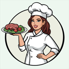 Chef vector for logo, banner, template etc