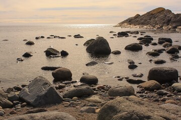landscape with rocky shore - Mølen