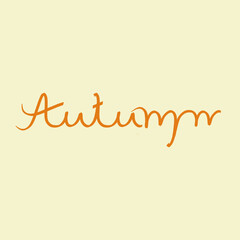 Autumn, text decorative