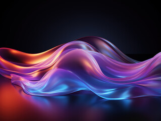 Fototapeta premium Wonderful Ethereal glow emanates from a vivid, colorful wave