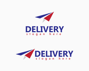 creative paper airplane logo for delivery express and others