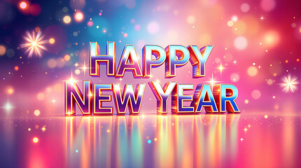 card or banner to wish a happy new year 2025,Two couples with sparklers,Happy New Year 2025,2025 colorful Happy New Year card,Happy New Year 2025 text design