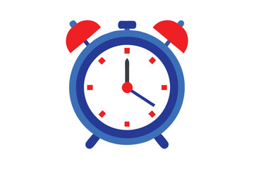 An alarm clock vector art minimalist illustration