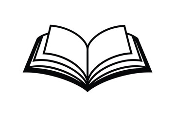 Open book in white background
