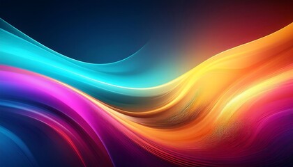 Obraz premium Vibrant abstract waves in dynamic colors.
