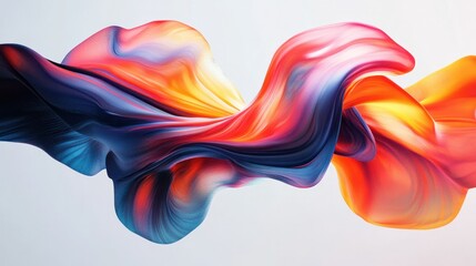 Organic, liquid-like forms undulating and blending, vibrant pigments flowing into each other in dynamic fluid abstraction