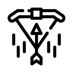 Wooden Bow line icon