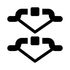 Archery Bow glyph icon