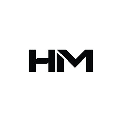 HM monogram logo design letter text name symbol monochrome logotype alphabet character simple logo