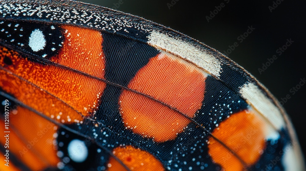 Poster a striking close-up reveals the intricate patterns and vivid colors of a red lacewing butterfly rest