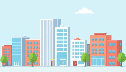 Group of Office Buildings in Business District