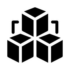 Blockchain glyph icon