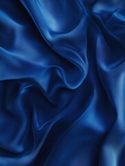 Fototapeta premium Blue Satin Fabric Close Up
