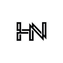 HN monogram logo design letter text name symbol monochrome logotype alphabet character simple logo