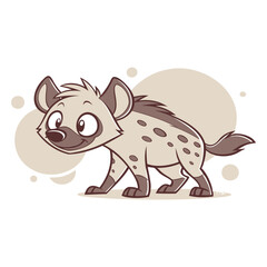 Vibrant Hyena Vector Art - Wildlife Illustration
